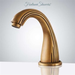 Fontana Commercial Antique Brass Touchless Motion Sensor Bathroom Faucet