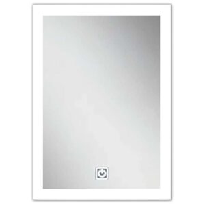 Fontana Rectangular Frosted Strip Luxury Style White LED Wall Mirror