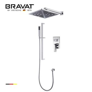 Bravat Wall Mount Rainfall Shower Set System